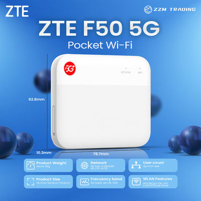 Oorspronkelijke Nieuwe Onvergrendelde ZTE F50 5G Router Pocket WiFi 1.6Gbps SA/NSA 5G Mobile Hotspot Pocket Mini WiFi Router